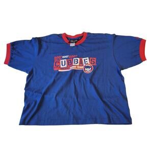 Nike Blue and Red Chicago Cubs Short Sleeve Tee